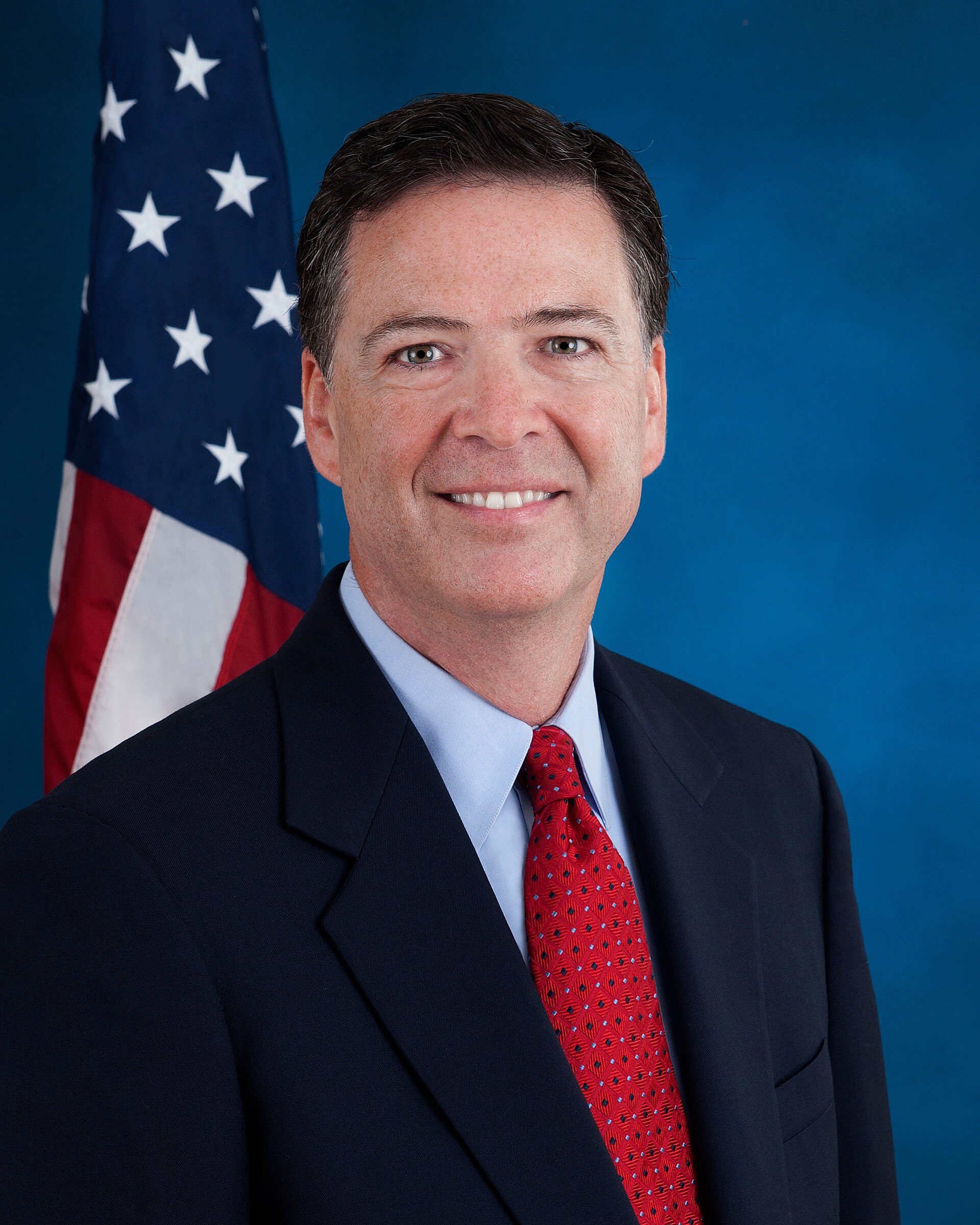 Official FBI portrait of James B. Comey as director of the Federal Bureau of Investigation