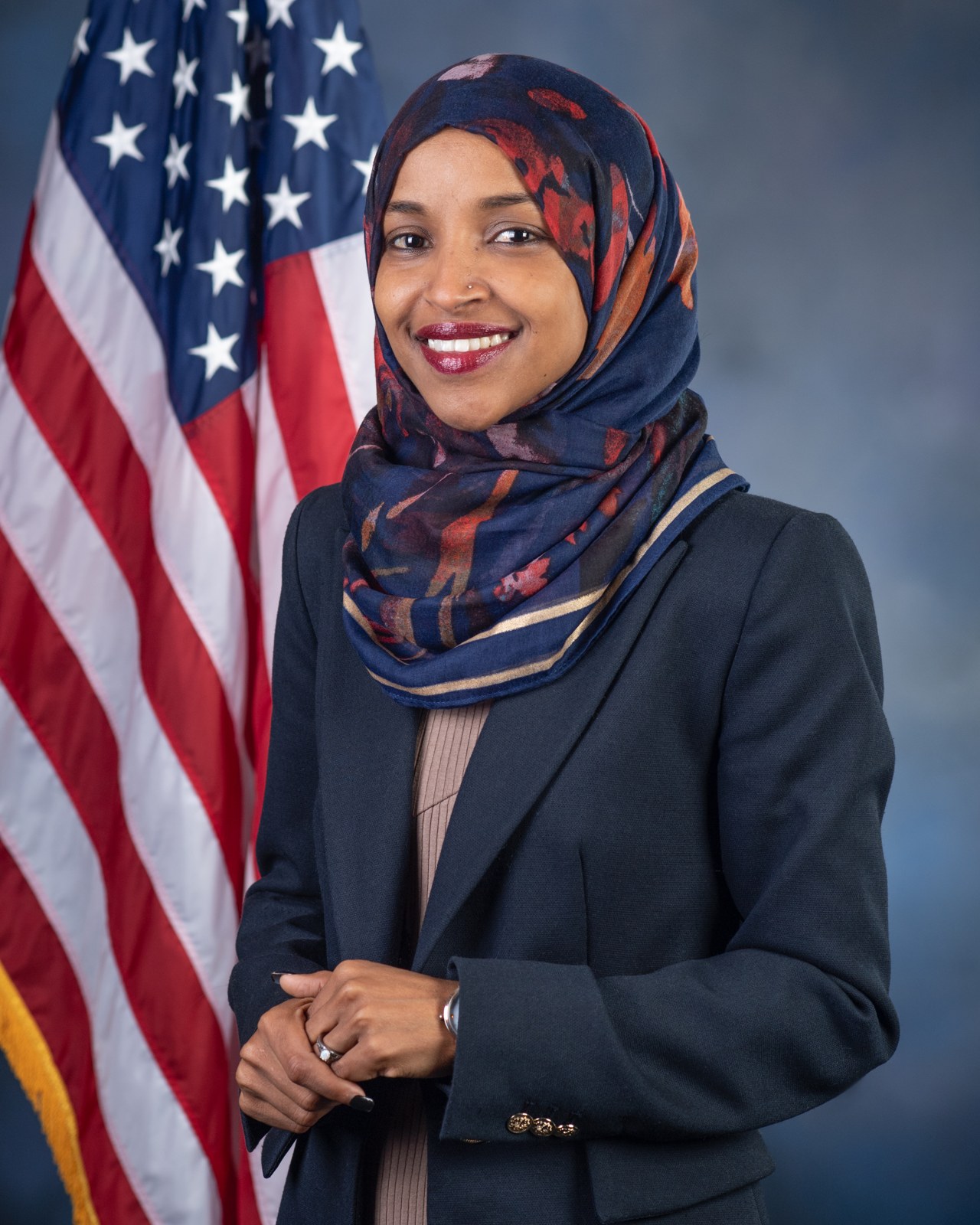 Official congressional portrait of Rep. Ilhan Omar of Minnesota, 116th Congress