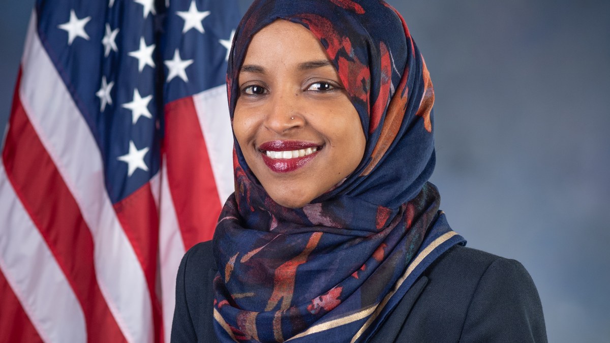 Rep. Ilhan Omar, official congressional portrait.