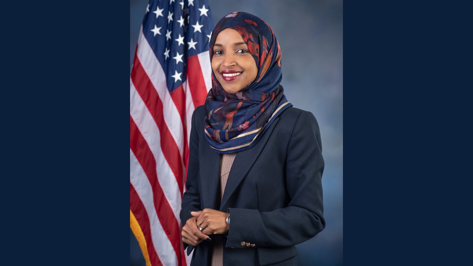 Official portrait of Rep. Ilhan Omar